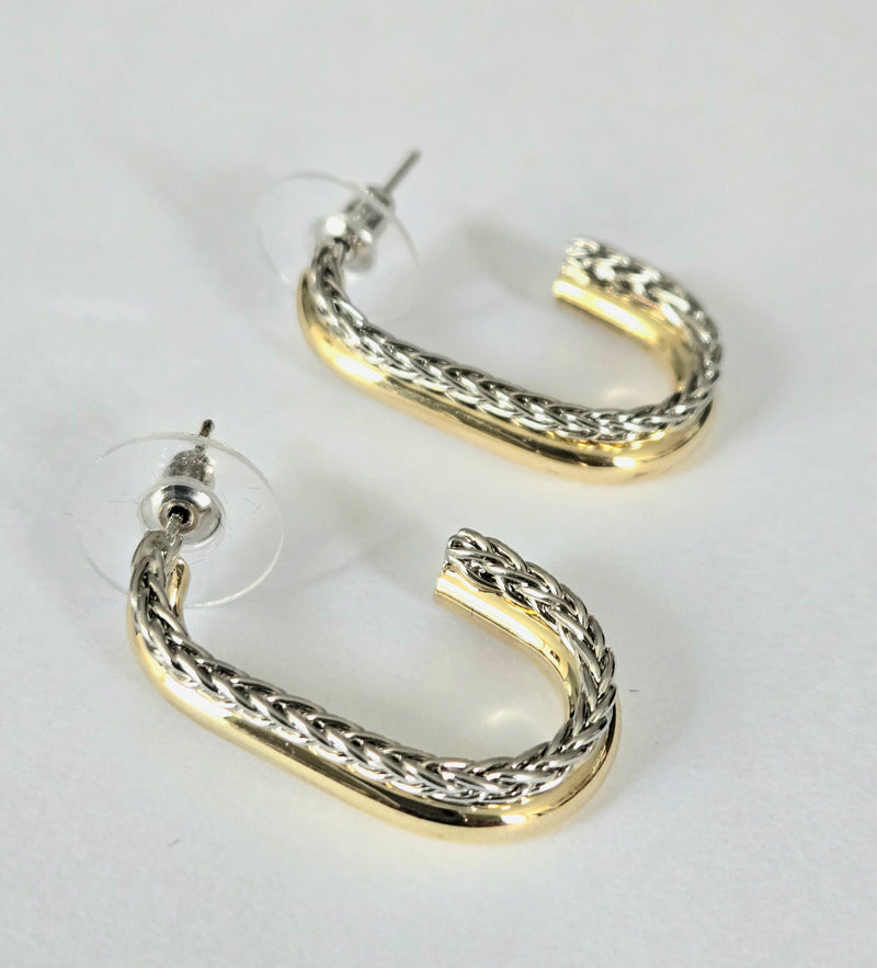 Double Twist Gold Earrings