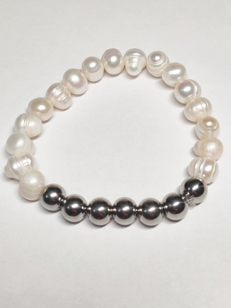 Pearls and Beads Elastic Bracelet