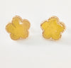 Yellow Resin Clover Jewelry Set