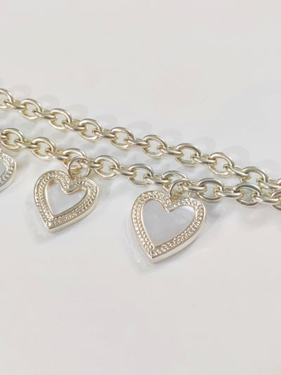 Hearts Charms Double Layer Bracelet