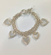 Hearts Charms Double Layer Bracelet