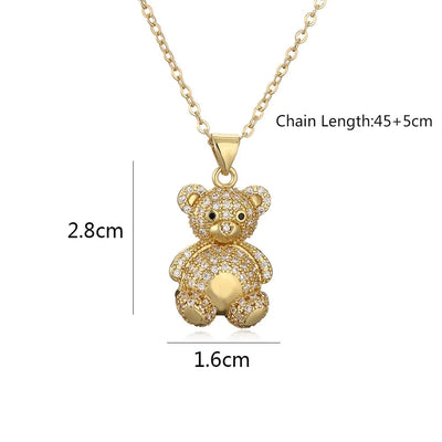 Bear Pendant Chain  Necklace