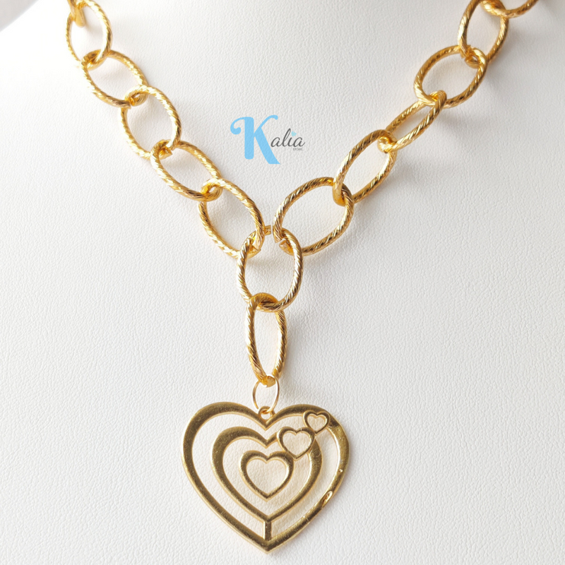 gold heart necklace