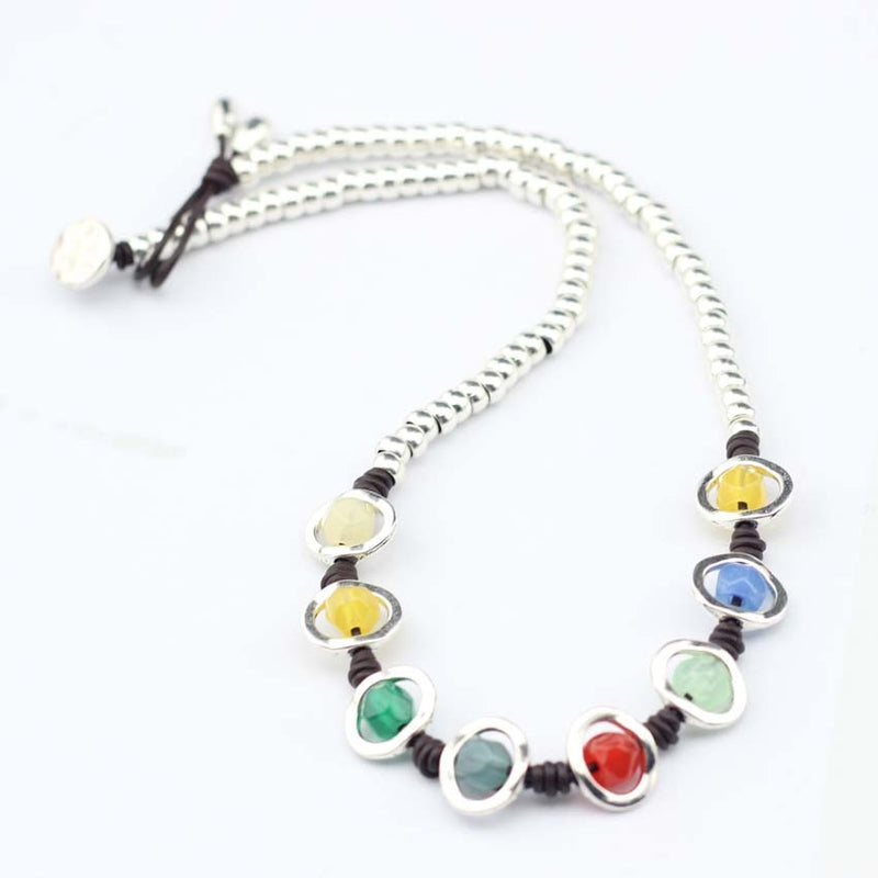 Colorful Geometric Beads Necklace