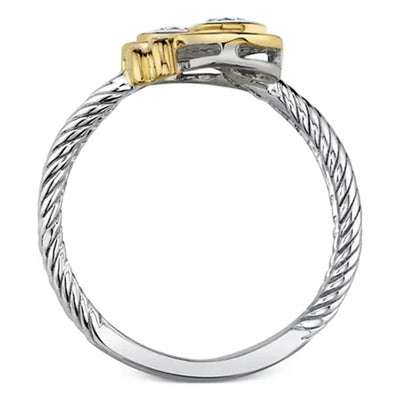 Two tones Cable chain ring