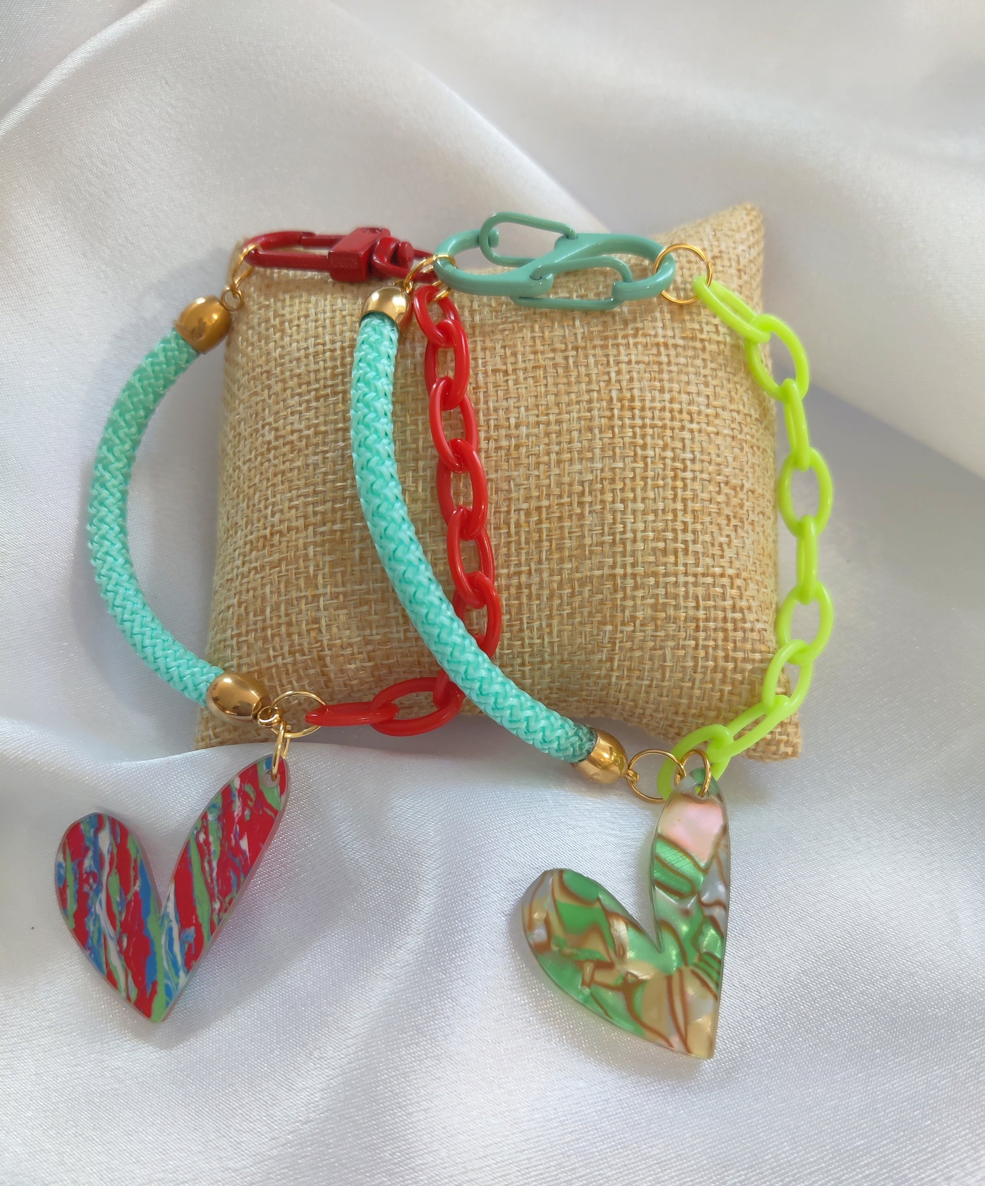 handmade heart bracelet