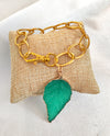 chain and leaf bracelet