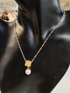 Gold filled pearl necklace