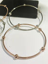 Silver and Gold Sphere Bangles