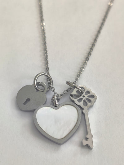 Heart and Key Jewelry Set
