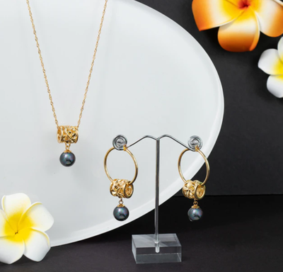 Black Pearls Jewelry Set