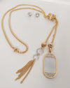 Golden Tassle Necklace Set