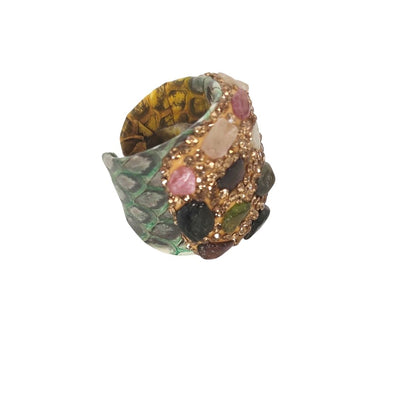 Multicolor Leather Ring